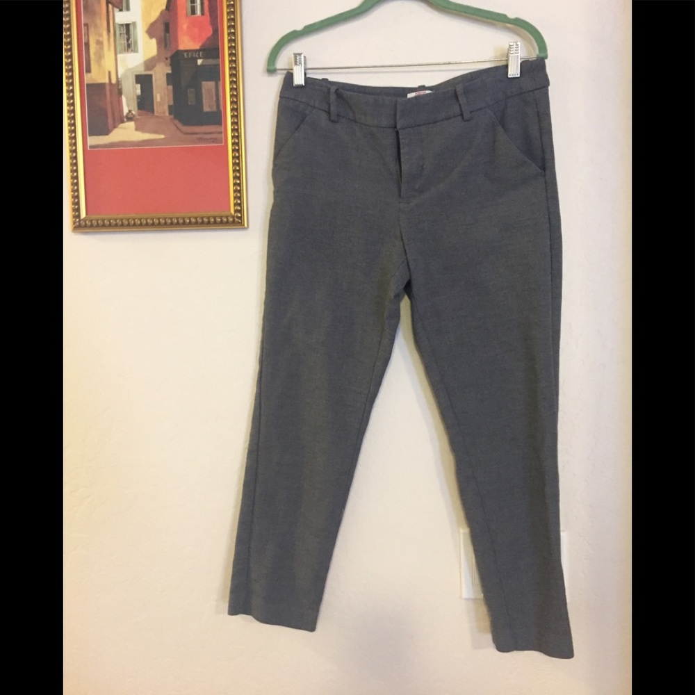 Gray skinny stretch work pant